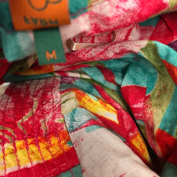 -SOLD-Farm Rio Halter Neck Mini Dress Floral - Picture 7 of 8